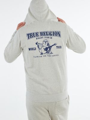 true religion gray hoodie