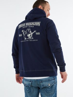 true religion blue sweater