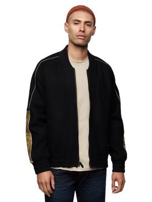 black and gold true religion jacket