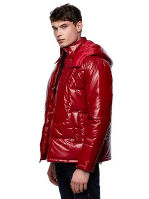 true religion red puffer jacket