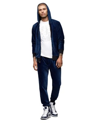 velour hoodie and jogger set