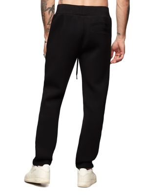black jogger with white stripe