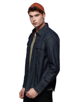 men's denim button down shirts