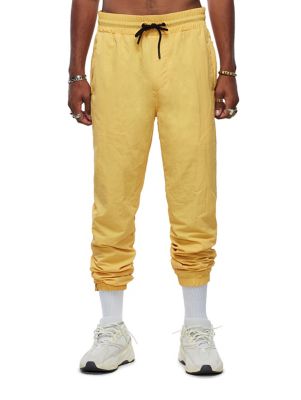 black yellow track pants