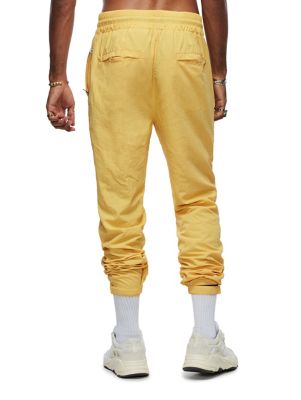 black yellow track pants