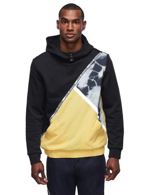 TIE DYE COLORBLOCK HOODIE