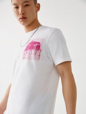 graphic tee white and blue