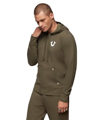 true religion classic logo zip mens hoodie