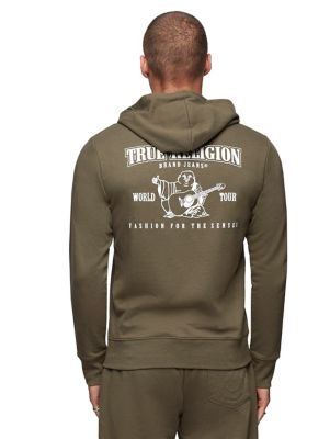 true religion classic logo zip mens hoodie