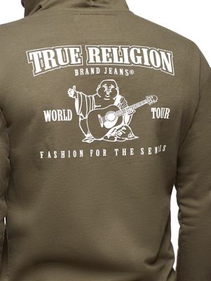 brown true religion hoodie