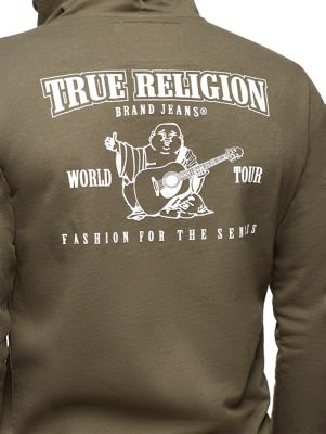 true religion classic logo zip mens hoodie