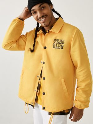 yellow true religion jacket
