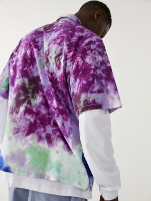 knotted tie dye shirt