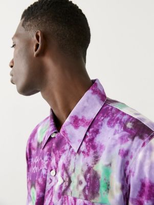 knotted tie dye shirt