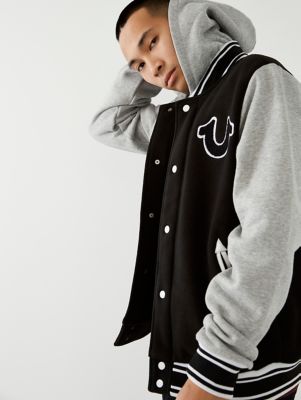 letterman jacket with hoodie