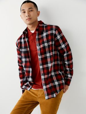 true religion plaid shirt