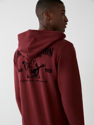 burgundy true religion sweat suit