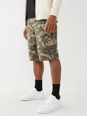 true religion camo shorts