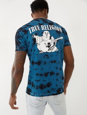 blue tie dye true religion shirt