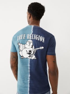 red and blue true religion shirt