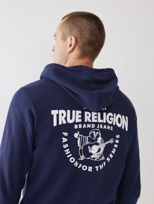 Navy blue true religion hoodie hotsell