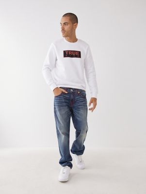 True religion ricky super t store red stitch