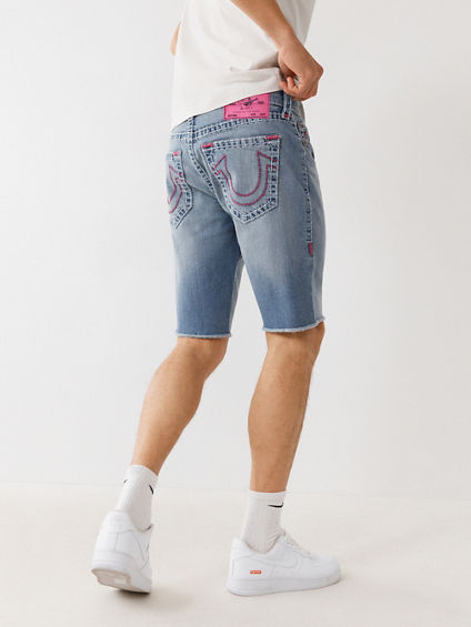 True Religion Short en jean bleu style d\u00e9contract\u00e9 Mode Shorts en jean Pantalons courts 