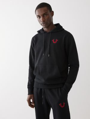 True Religion Zip Up Hoodie - Y2K - Navy Blue/Red 