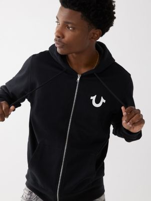 TRUE RELIGION Jersey Zip Hoodie