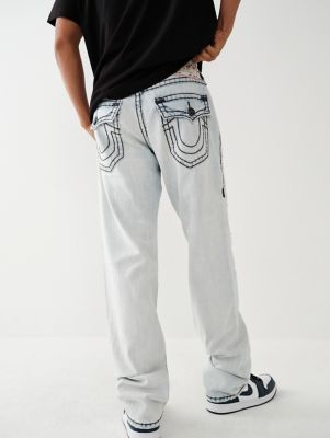 True religion ricky super t store white stitch