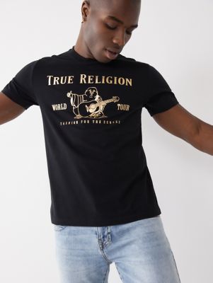 True Religion Short Sleeve Buddha Tee Men's T Shirt Black : XL