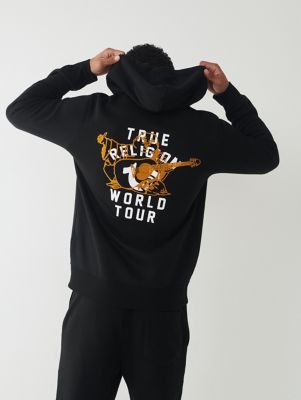 True Religion Men's Logo Hoodie - Black - Hoodies