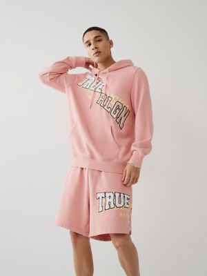 True Religion Men's Vintage Hoodie - Pink - Hoodies