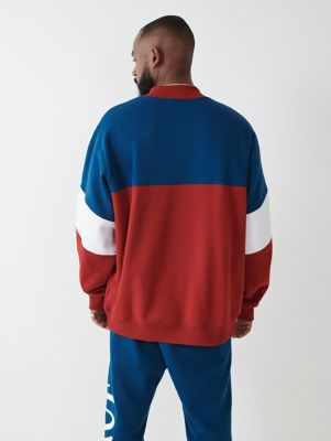 HALF ZIP COLOR BLOCK SWEATSHIRT