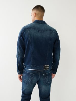 TRUE RELIGION TAPE TRIM JIMMY DENIM JACKET