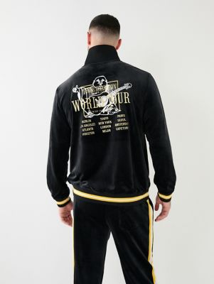 Black and gold true religion store sweat suit