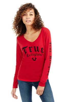 red true religion shirt womens