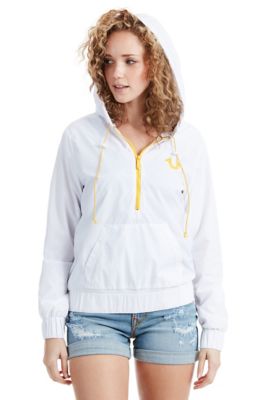 NYLON HALF ZIP WOMENS HOODIE True Religion