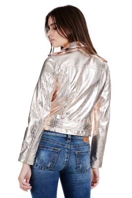 rose gold metallic jeans