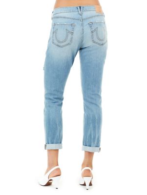 black ripped boyfriend jeans womens