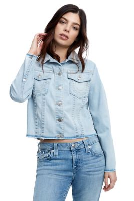 CROPPED BOYFRIEND DENIM TRUCKER JACKET