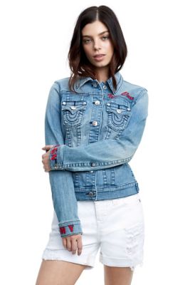 true religion blue jean jacket