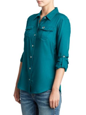 womens button blouse