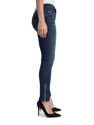 jeans with zips on ankle womens