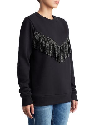 sweatshirt with fringe