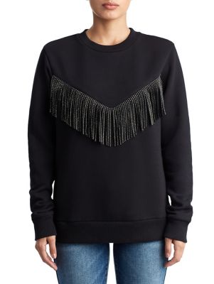 sweatshirt with fringe