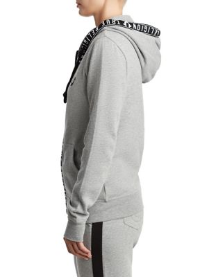 true religion women's logo tape zip up hoodie
