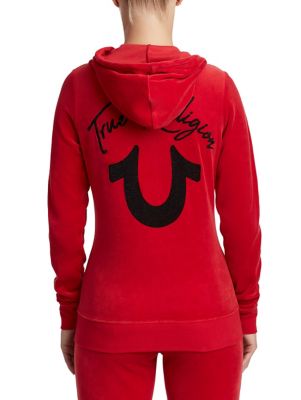 true religion velour hoodie