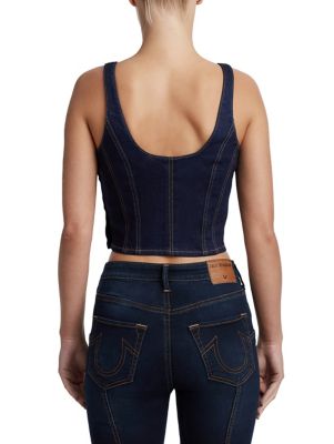 WOMENS CROPPED CORSET BODICE TANK