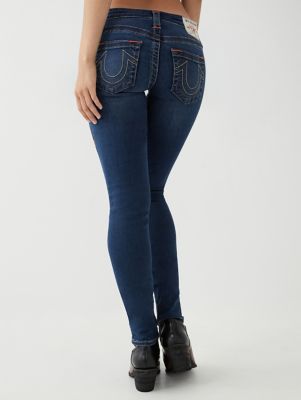 True Religion Stella Low Rise Skinny Jean in Red